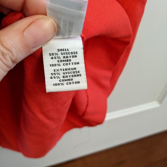 Diane Von Furstenberg women's orange 3/4 sleeve blouse in size 4 - Picture 5 of 8